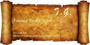 Tassy Grácia névjegykártya